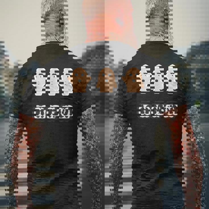 ハニボー《3 スリー》かわいい ハニワ 小さな 埴輪 歴史土器 イラスト キャラクター メンズTシャツ バックプリント 高齢者への贈り物