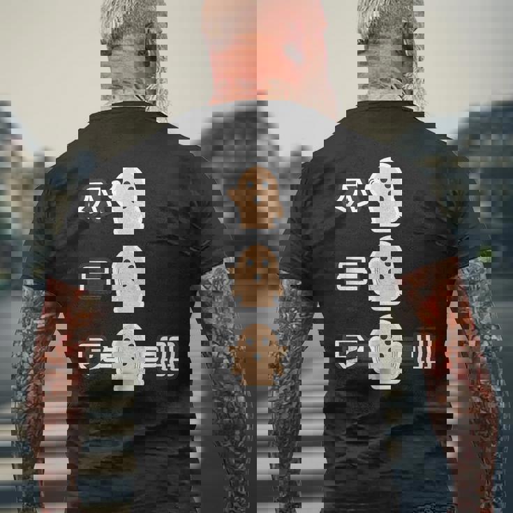 ハニボー《ハニワーーー！！》かわいい ハニワ 小さな 埴輪 歴史土器 イラスト キャラクター メンズTシャツ バックプリント 高齢者への贈り物