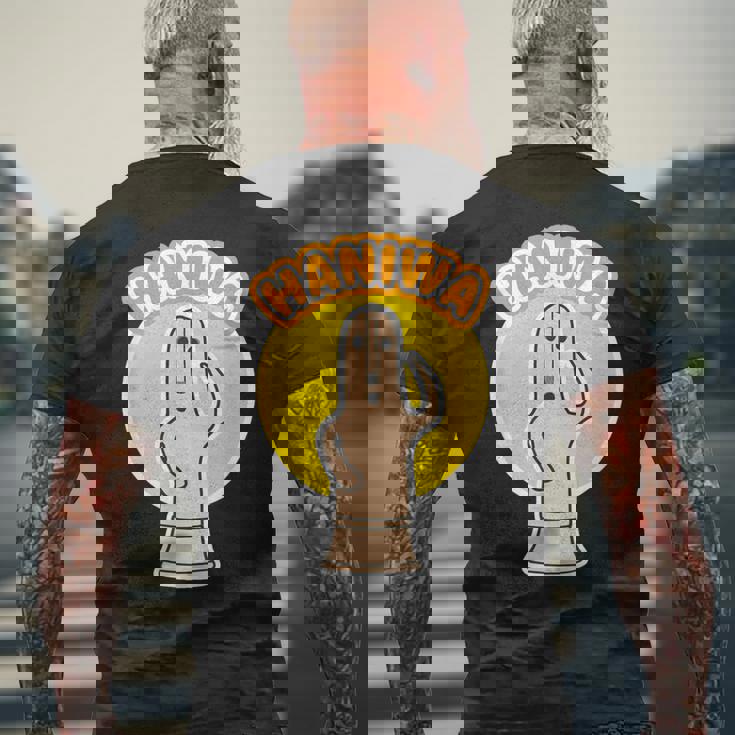 ハニワ 埴輪《ロゴマーク》Haniwa【踊る埴輪 男】歴史土器 かわいい イラスト 面白い メンズTシャツ バックプリント 高齢者への贈り物