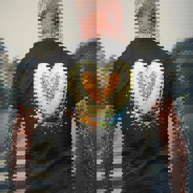 ハニーデューメロン ハート型 サマーフルーツ メンズTシャツ バックプリント 高齢者への贈り物