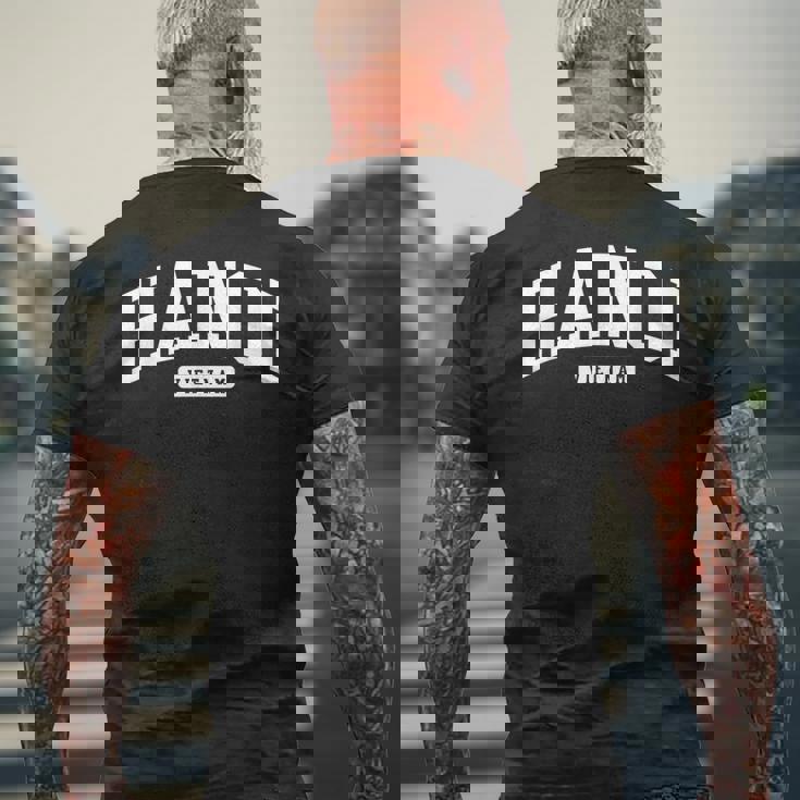 ハノイベトナム大学大学スタイル メンズTシャツ バックプリント 高齢者への贈り物