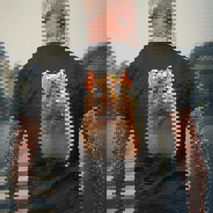 ハムスター げっ歯類 ゴールデンハムスター フィールドハムスター 小型ハムスター メンズTシャツ バックプリント 高齢者への贈り物