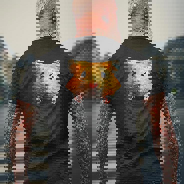 ハムスター 面白いtシャツ 胸ポケット かわいい メンズ 子供 おもしろ 服 雑貨 グッズ ネタ ゆるキャラ メンズTシャツ バックプリント 高齢者への贈り物