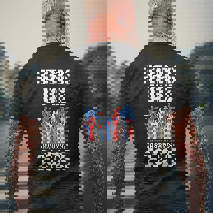 ハリス ウォルツ就任式 2025 記念品 米国祝賀 メンズTシャツ バックプリント 高齢者への贈り物