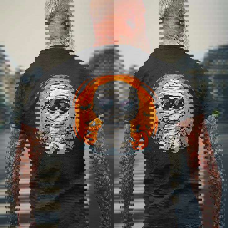 ハロウィン コスチューム ミイラ 怖い パンプキン ランタン コウモリ ゴースト メンズTシャツ バックプリント 高齢者への贈り物