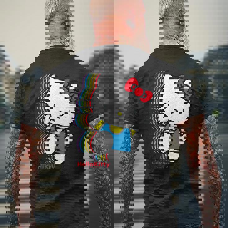 ハローキティ Usデザイン カラフル メンズTシャツ バックプリント 高齢者への贈り物