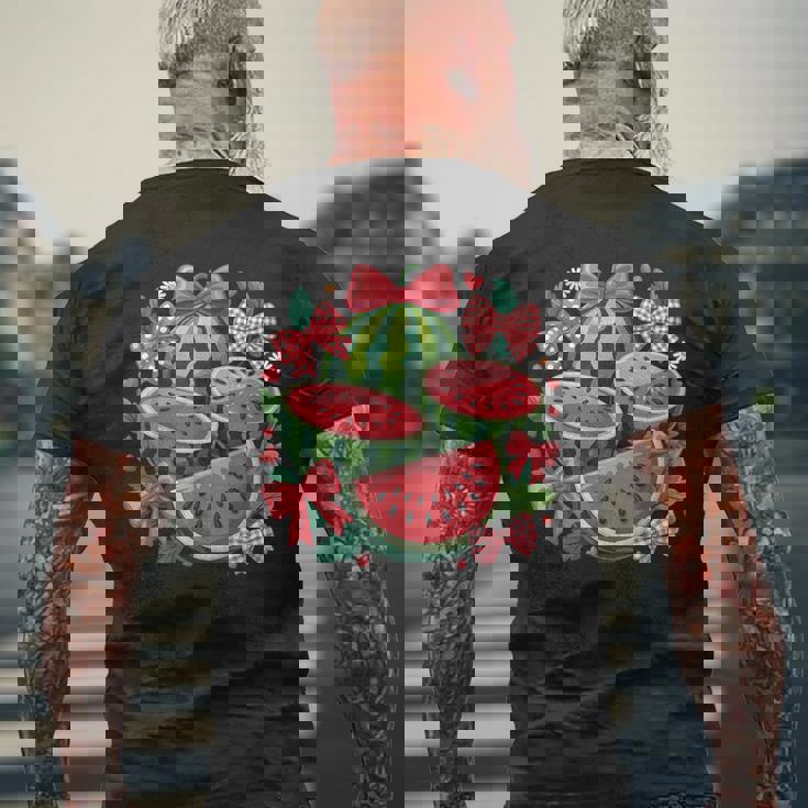 ハローサマー 2025 ガールズ スイカ おもしろバケーション キッズ メンズTシャツ バックプリント 高齢者への贈り物