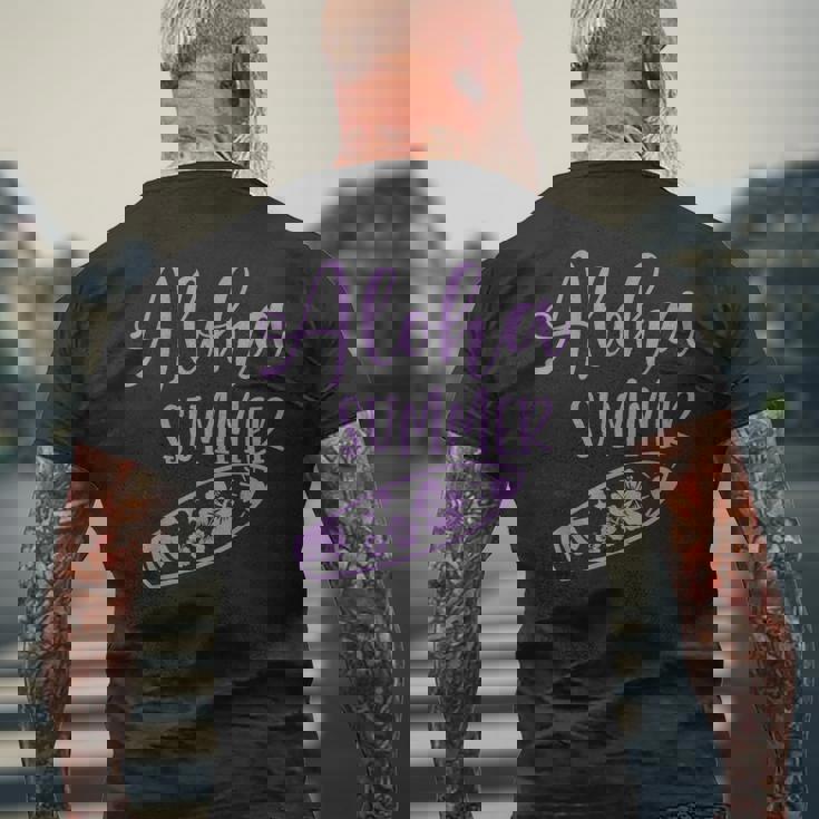 ハワイ アロハサーフィン ハワイアンパーティー メンズTシャツ バックプリント 高齢者への贈り物