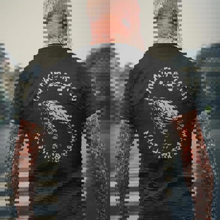 ハワイ ホヌ ウミガメ ラニアクア ビーチ ノースショア オアフ島 メンズTシャツ バックプリント 高齢者への贈り物