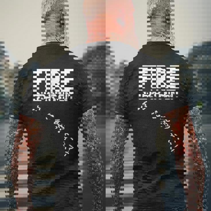 ハワイ 消防士 救助隊 制服 デューティー メンズTシャツ バックプリント 高齢者への贈り物