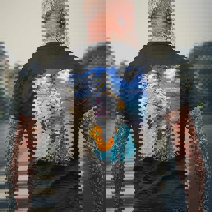 ハワイのトロピカルポッサム、アロハオポッサム。 メンズTシャツ バックプリント 高齢者への贈り物