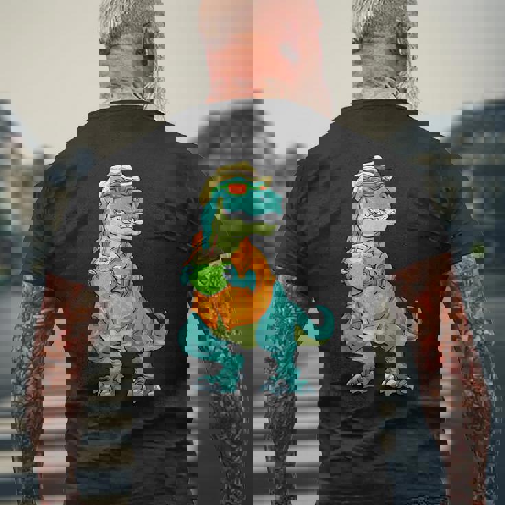 ハワイアン 恐竜 シャツ サマーレックス トロピカル バケーション アロハシャツ メンズTシャツ バックプリント 高齢者への贈り物