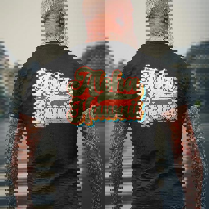 ハワイアン振動 メンズTシャツ バックプリント 高齢者への贈り物