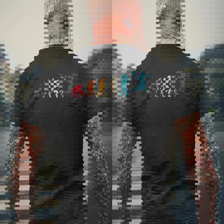 ハンドボール エボリューション ハンドボール プレーヤー ハンドボール ボール スポーツ メンズTシャツ バックプリント 高齢者への贈り物