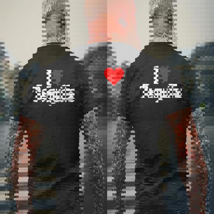 ハートテキーラが大好き メンズTシャツ バックプリント 高齢者への贈り物