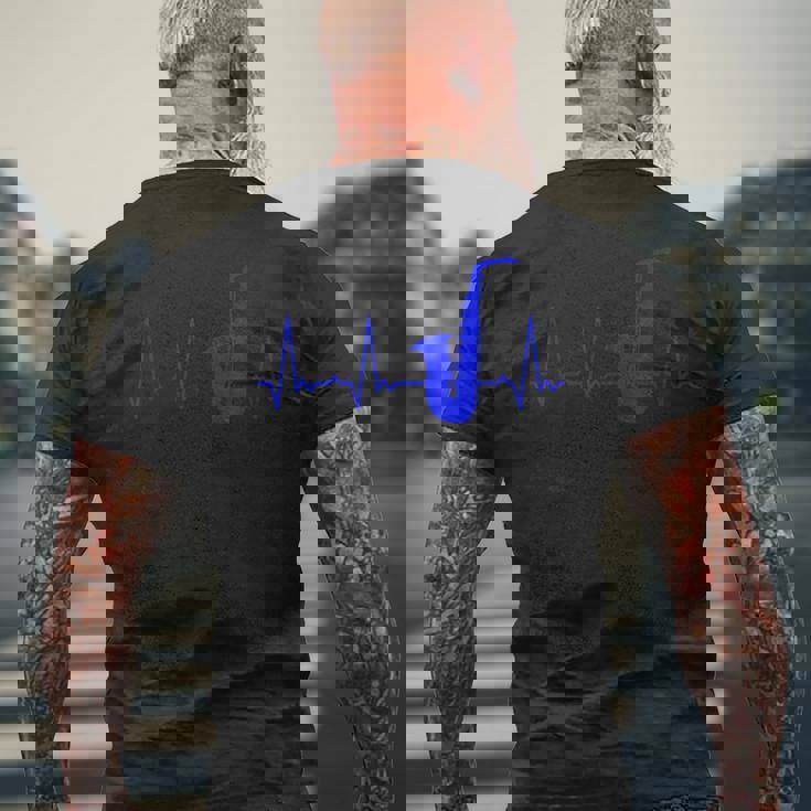 ハートビートサックス メンズTシャツ バックプリント 高齢者への贈り物