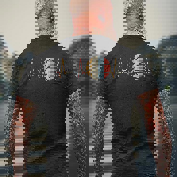 ハートビートバスケットボール メンズTシャツ バックプリント 高齢者への贈り物