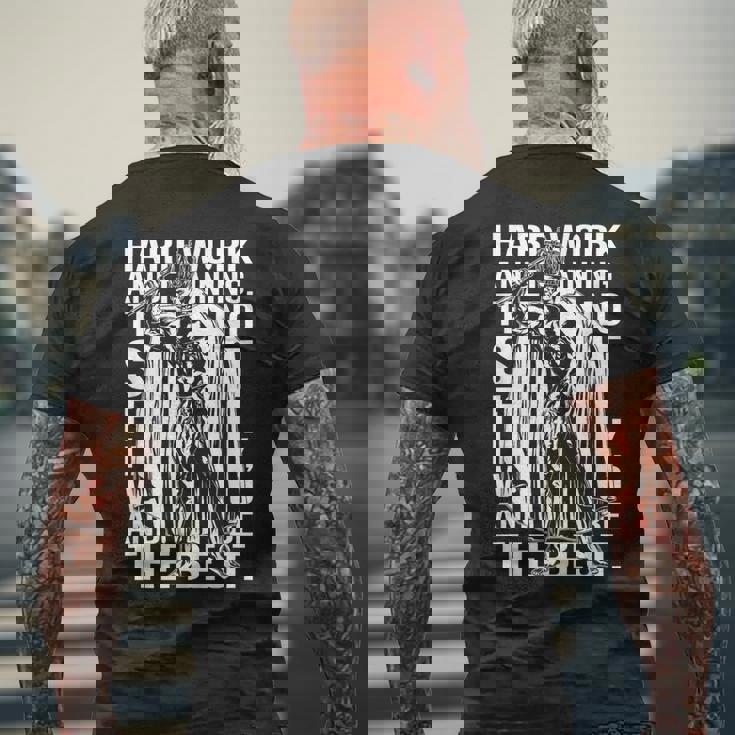 ハードワークトレーニング ミスターオリンピア ロニー・コールマン ボディービルディング メンズTシャツ バックプリント 高齢者への贈り物