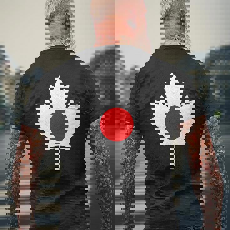 ハーフカナディアンジャパニーズ メンズTシャツ バックプリント 高齢者への贈り物