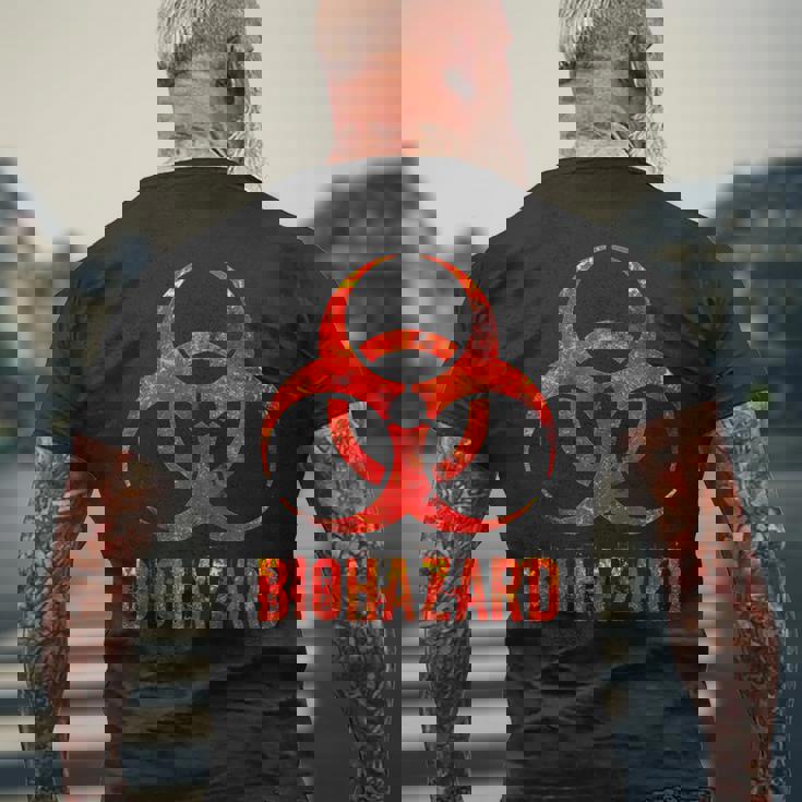 バイオハザード アンティーク調 生物学 科学教師 ロックスター ギフト メンズTシャツ バックプリント 高齢者への贈り物