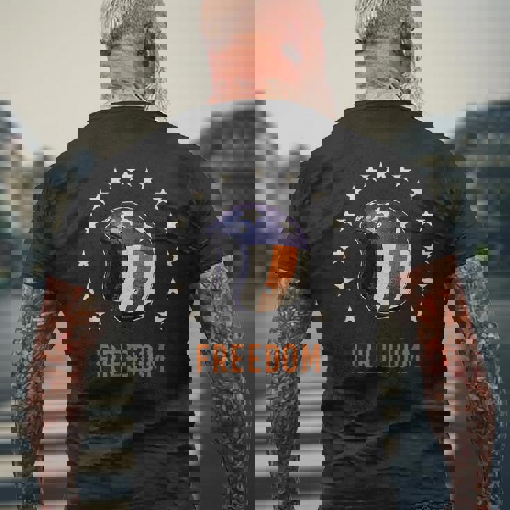 バイカー ヘルメット ライダー アメリカン ハーレー チョッパー バイク ジェット ヘルメット ツーリング イージー メンズTシャツ バックプリント 高齢者への贈り物