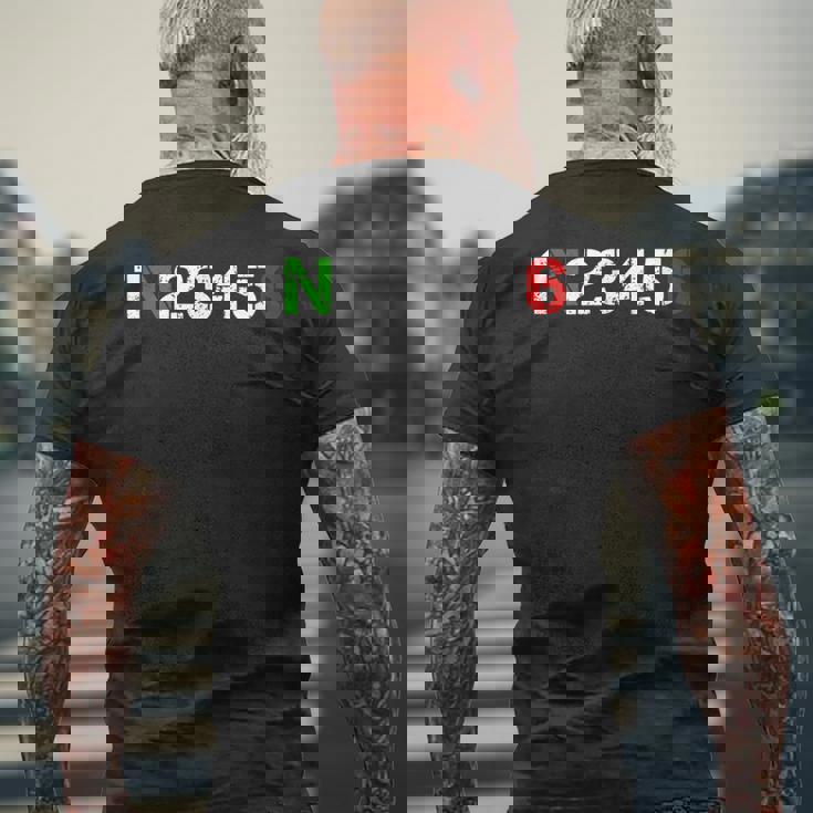 バイクギアシフト 1N23456 バイク バイカー ツアー メンズTシャツ バックプリント 高齢者への贈り物