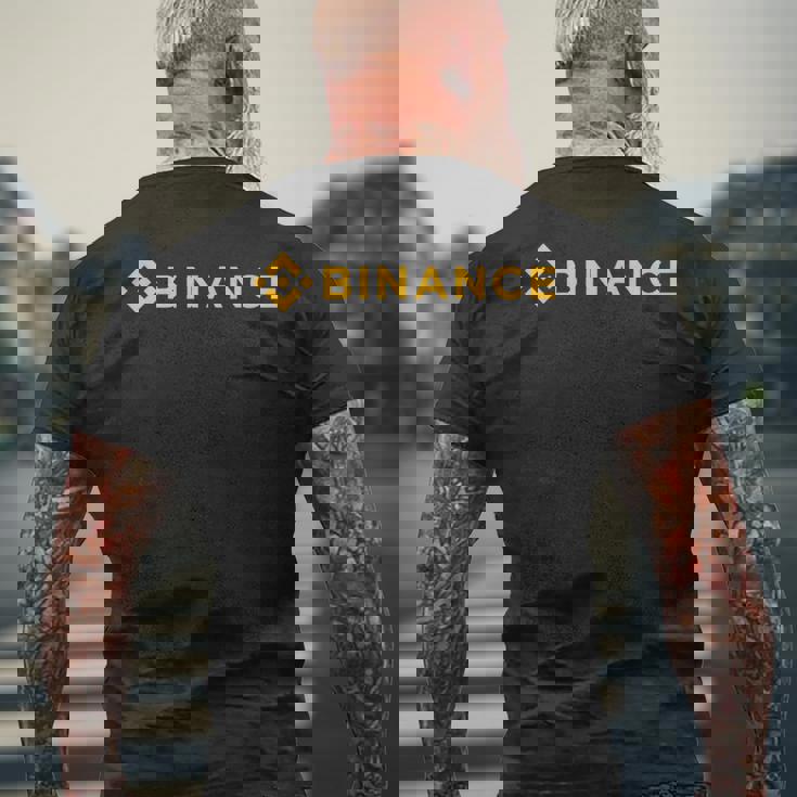 バイナンス-暗号通貨交換とdefi暗号エコシステム メンズTシャツ バックプリント 高齢者への贈り物