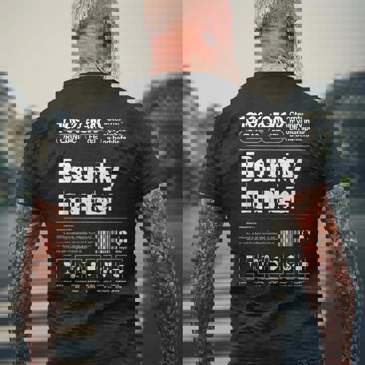 バウンティ・ハンター・コーヒー・ラバー メンズTシャツ バックプリント 高齢者への贈り物