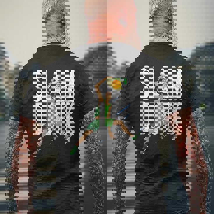 バスケットボール スラム ダンク チーム トレーニング ゲーム コーチ キッズ ギフト メンズTシャツ バックプリント 高齢者への贈り物