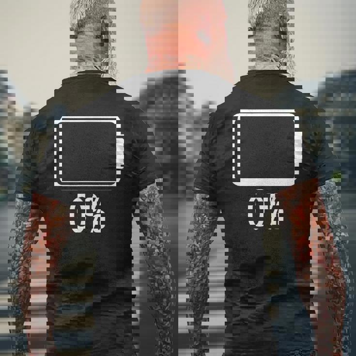 バッテリー0シャツバッテリーハート空充電バッテリー空 メンズTシャツ バックプリント 高齢者への贈り物