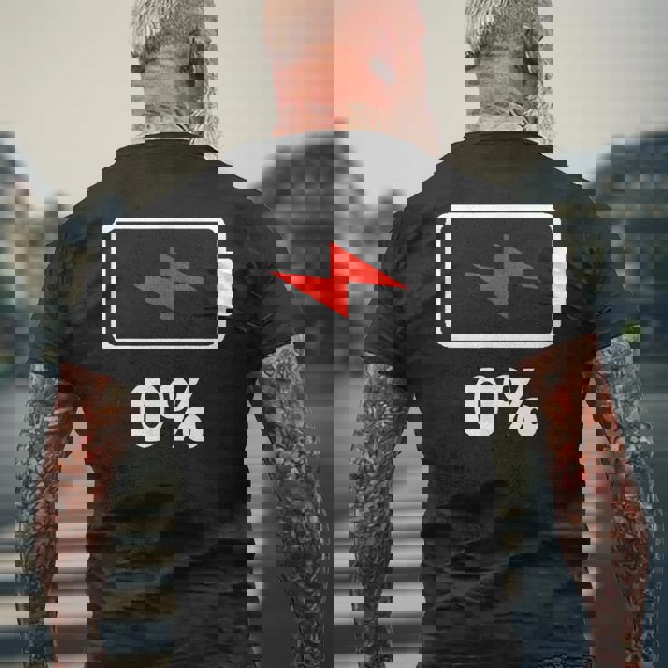 バッテリー充電0 シャツバッテリーデッドシャツバッテリー低 メンズTシャツ バックプリント 高齢者への贈り物