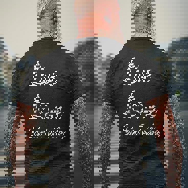 バトントワラー ライブ・ラブ・バトントワリング メンズTシャツ バックプリント 高齢者への贈り物