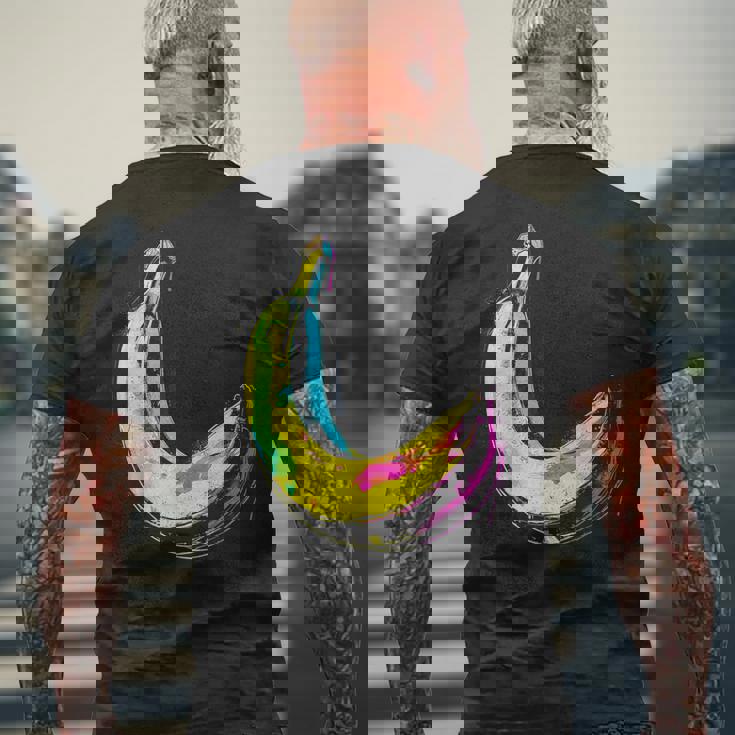 バナナ フルーツ モチーフ イラスト アート バナナ メンズTシャツ バックプリント 高齢者への贈り物