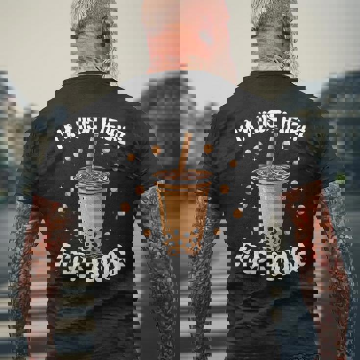 バブルティー かわいい カワイイ グラフィック 面白デザイン ボバティー メンズTシャツ バックプリント 高齢者への贈り物