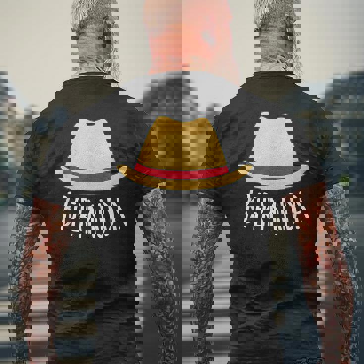 バミューダハット イギリス 海外領土 お土産 メンズTシャツ バックプリント 高齢者への贈り物