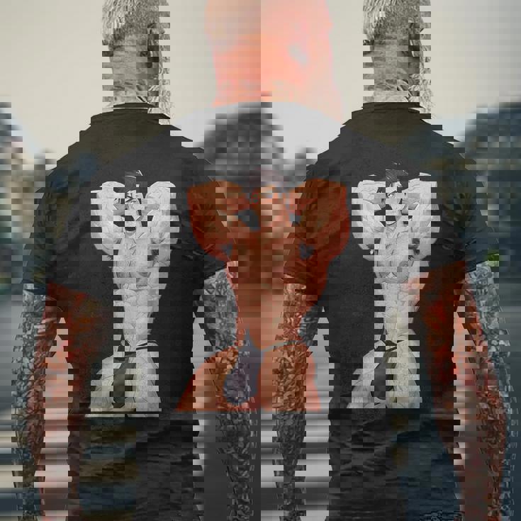 バラタイディーズ バラゾク セクシー ゲイ 男性 アート エロ 膨らみ やおい メンズTシャツ バックプリント 高齢者への贈り物