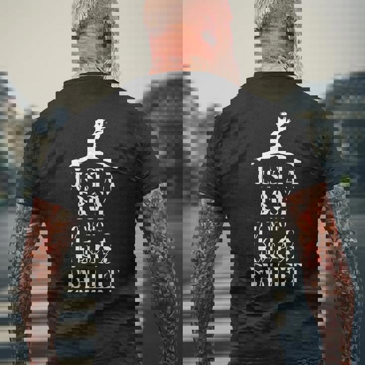 バレエ ダンサー ダンスガール バレリーナ 少年 大好きな男 メンズTシャツ バックプリント 高齢者への贈り物