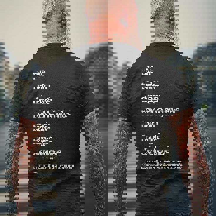 バレエダンサー用語 ダンス用語 メンズTシャツ バックプリント 高齢者への贈り物