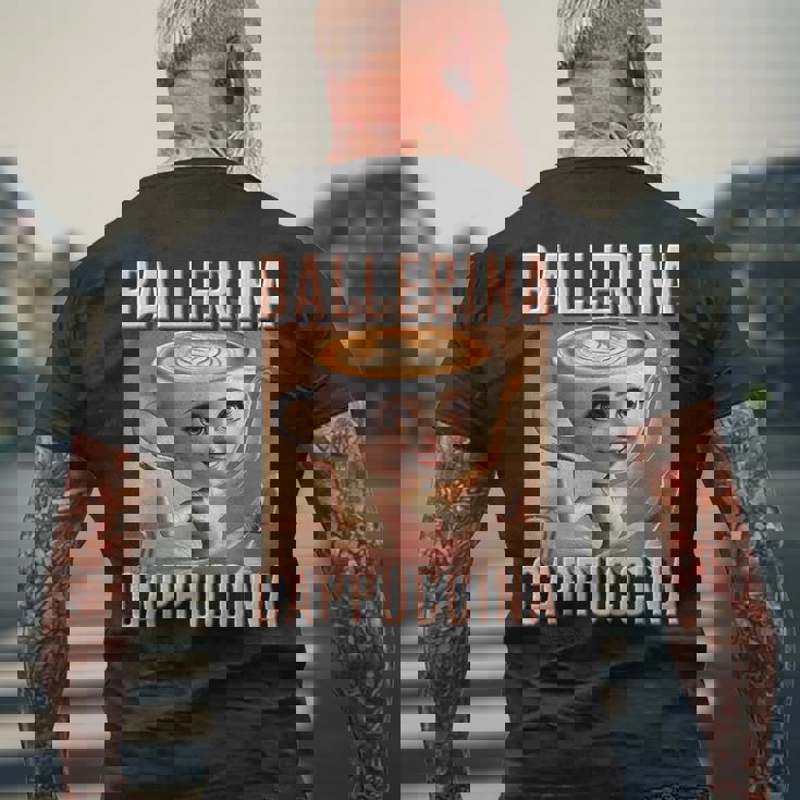 バレリーナ カプチーナ Ai 生成 キャラクター イタリアン ブレイン メンズTシャツ バックプリント 高齢者への贈り物