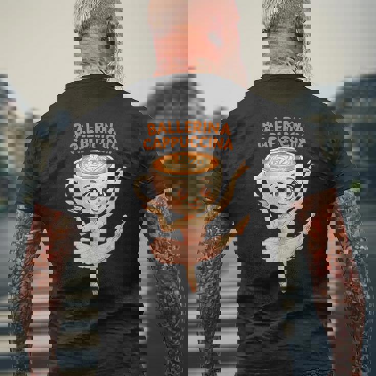 バレリーナ カプチーナ イタリアン ブレイン ミーム キッズ メンズ レディース メンズTシャツ バックプリント 高齢者への贈り物