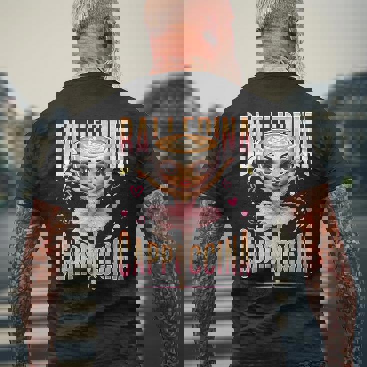 バレリーナ カプチーナ イタリアン ブレイン ロート ファニー カプチーノ ミーム メンズTシャツ バックプリント 高齢者への贈り物