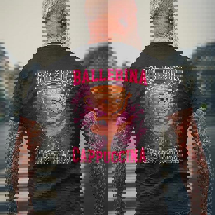 バレリーナ カプチーナ イタリアーナ ブレイン メンズTシャツ バックプリント 高齢者への贈り物