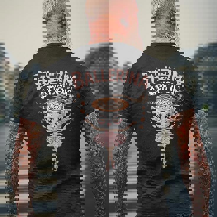 バレリーナ カプチーナ 気まぐれなミームtシャツ メンズTシャツ バックプリント 高齢者への贈り物