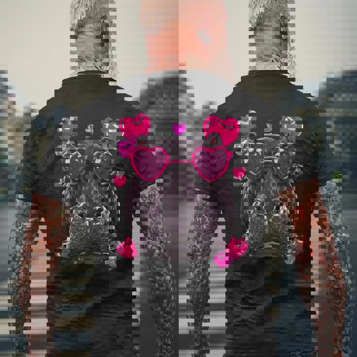 バレンタイン カバ シャツ かわいい カバ 動物 カバ 恋人 メンズTシャツ バックプリント 高齢者への贈り物