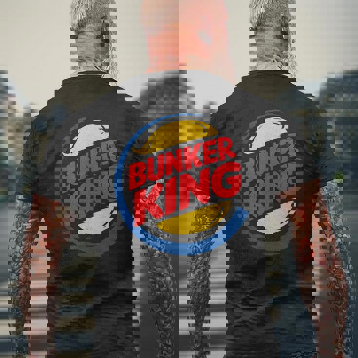 バンカーキング パロディ ファニー アンチトランプ メンズTシャツ バックプリント 高齢者への贈り物