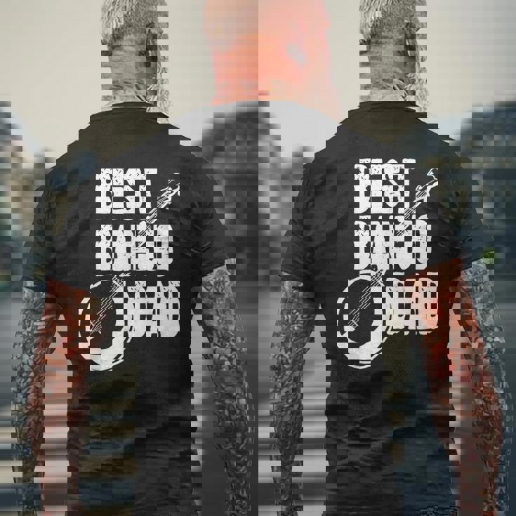 バンジョーパパ バンジョーインストラクター カントリーミュージック 父の日 メンズTシャツ バックプリント 高齢者への贈り物