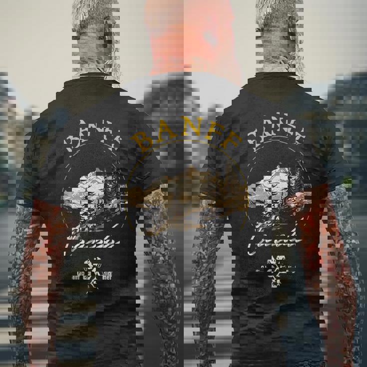 バンフ レトロ ヴィンテージ アパレル バンフ お土産 メンズTシャツ バックプリント 高齢者への贈り物