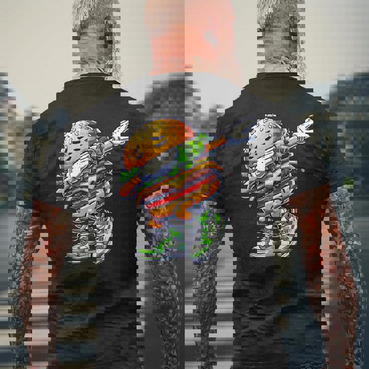 バーガー ダビング チーズ バーガー デイダンス 面白い ハンバーガー メンズTシャツ バックプリント 高齢者への贈り物