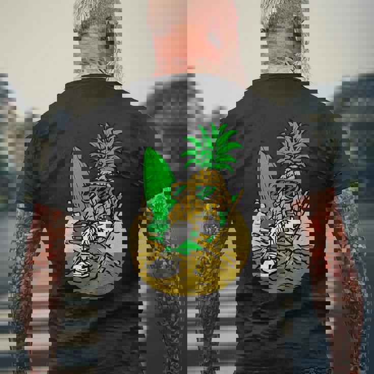 パイナップル サーファー サングラス ハワイ ハワイアン アロハ メンズ レディース メンズTシャツ バックプリント 高齢者への贈り物