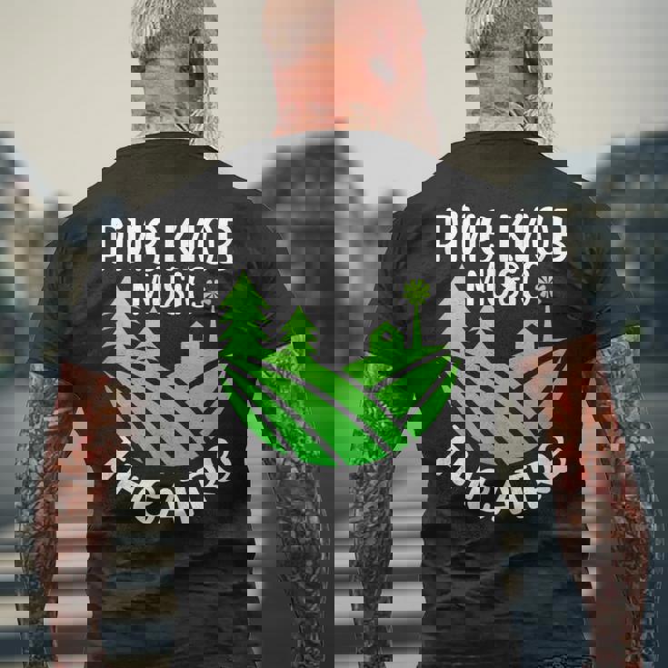 パインノブ 音楽 劇場 ミュージシャン ミュージカル メンズTシャツ バックプリント 高齢者への贈り物